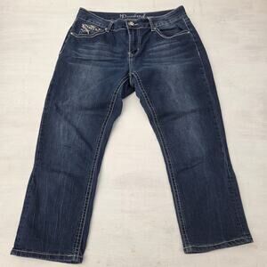 ND Weekend Jeans Womens Size 10 Wings Pockets Capris Thick Stitch Western